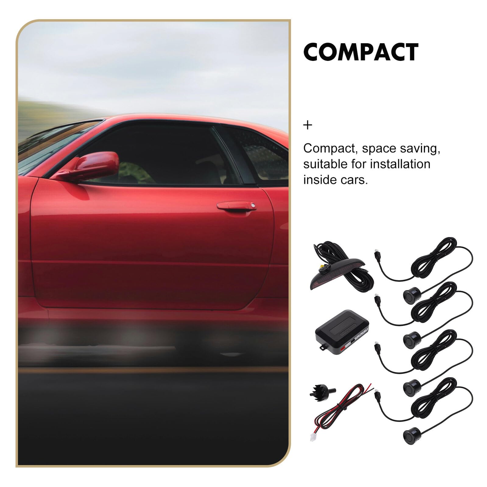 Kit Sensori Parcheggio Posteriori Auto Impianto Avviso Retromarcia Veicoli Comandi Vocali Chiari Rilevamento Preciso Ostacoli Installazione Rapida Vari Modelli Copertura Completa