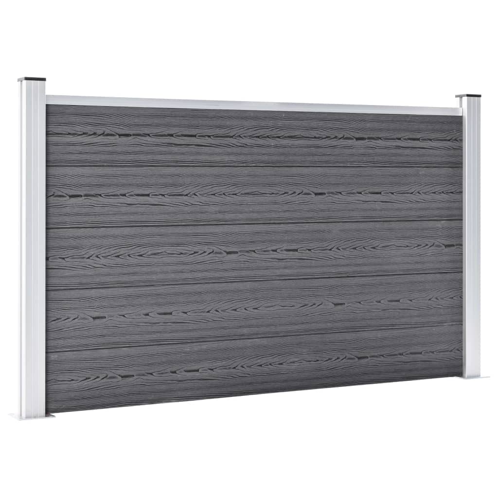 vidaXL Valla de jardín de WPC gris 526x106 cm
