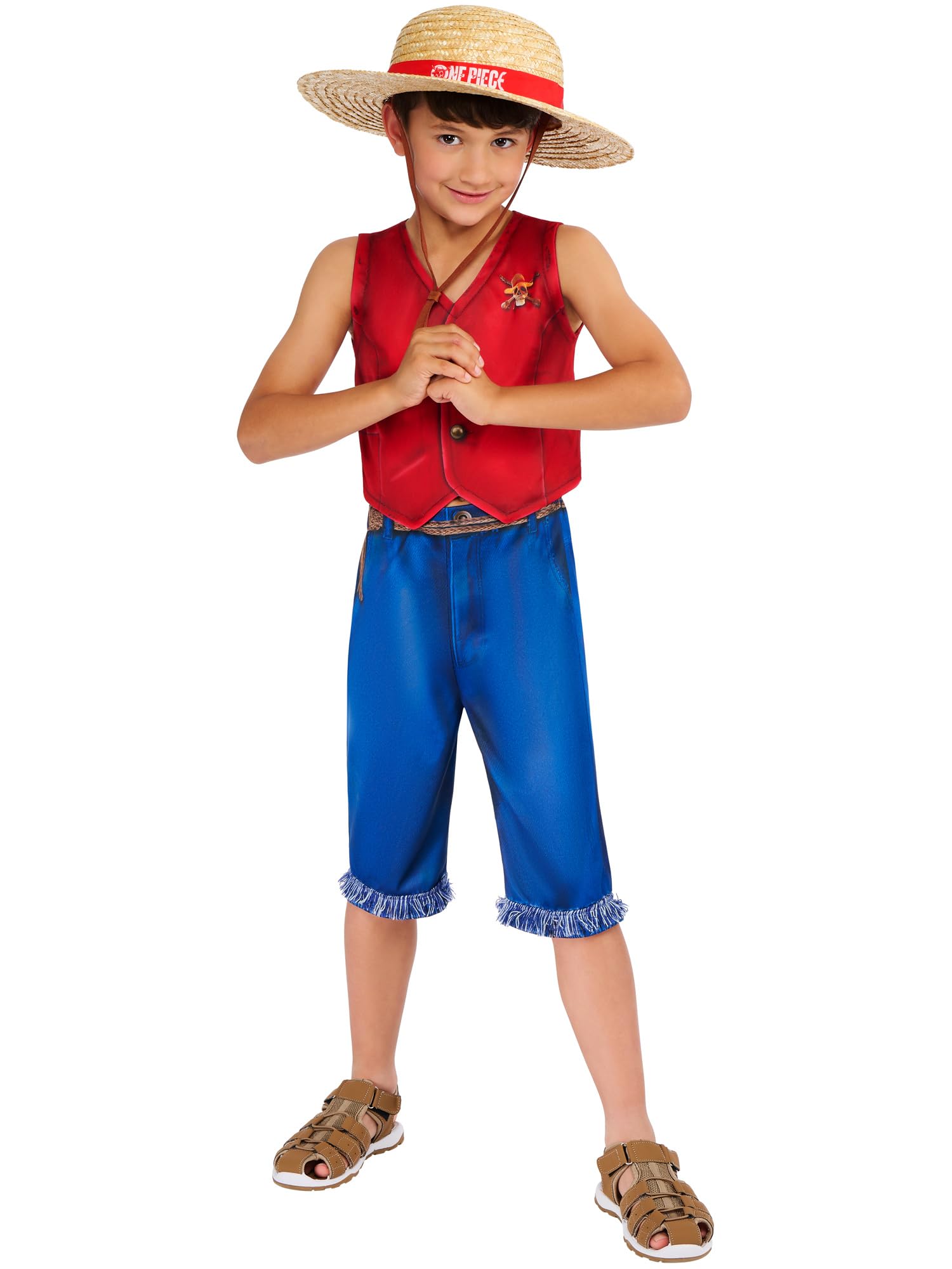Rubies Official One Piece Monkey D. Luffy Child Costume, Kids Fancy Dress