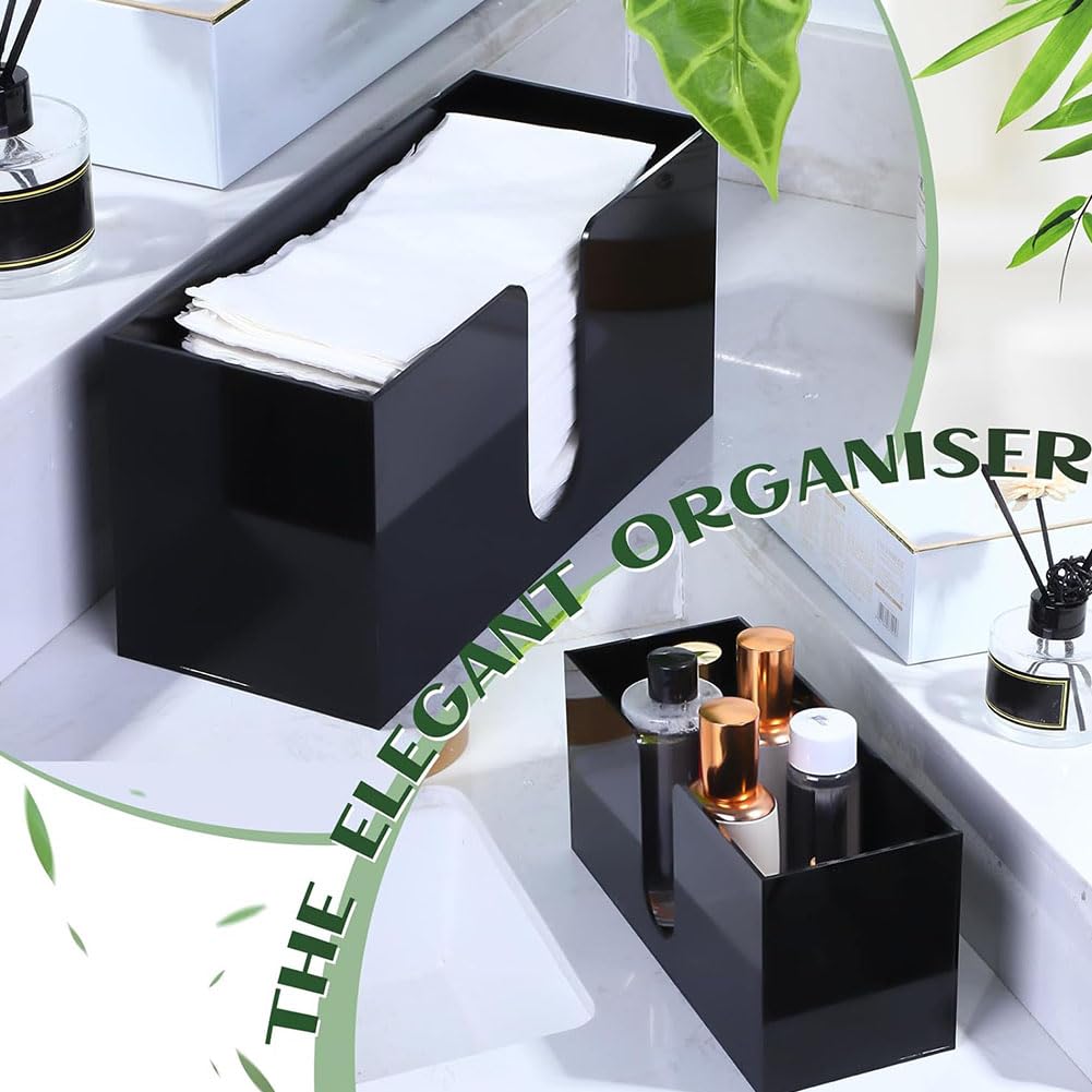 Dispensador de toallas de papel, dispensador de toallas de papel acrílico, dispensador de 2 unidades, dispensador de toallas para toallas de papel, cajas de pañuelos, caja de pañuelos, dispensador de