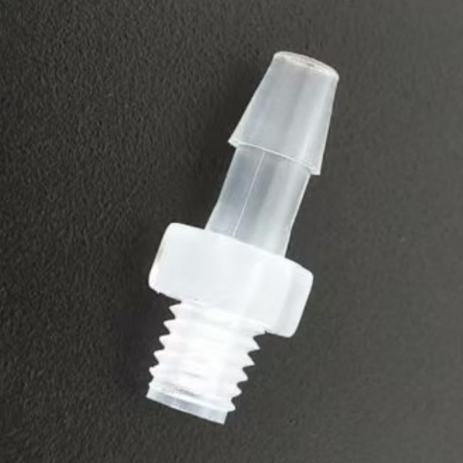 Accesorios de manguera de plástico reutilizables, 100 conectores transparentes, adaptador de rosca macho 10-32UNF para laboratorio y maquinaria de alimentos (1,6 mm)