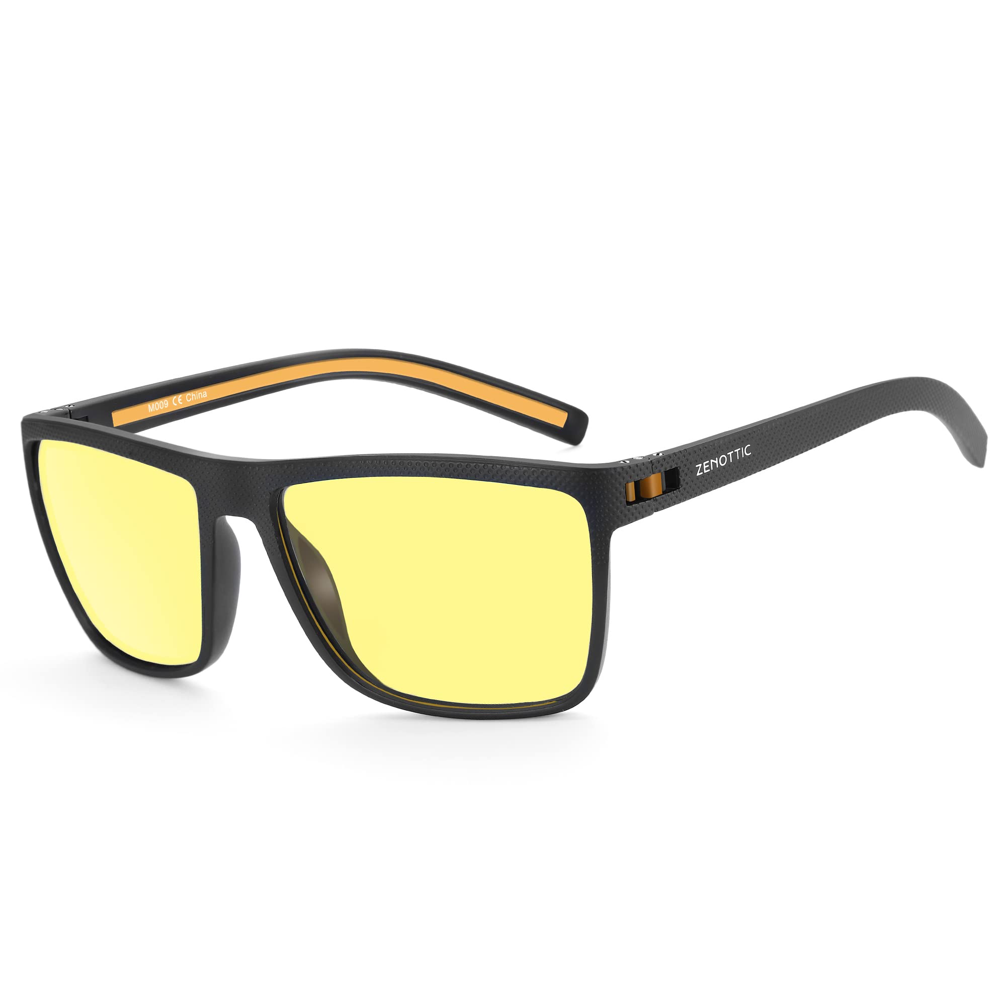 ZENOTTIC Occhiali da sole polarizzati uomo leggero TR90 montatura UV400 protezione occhiali da sole quadrati