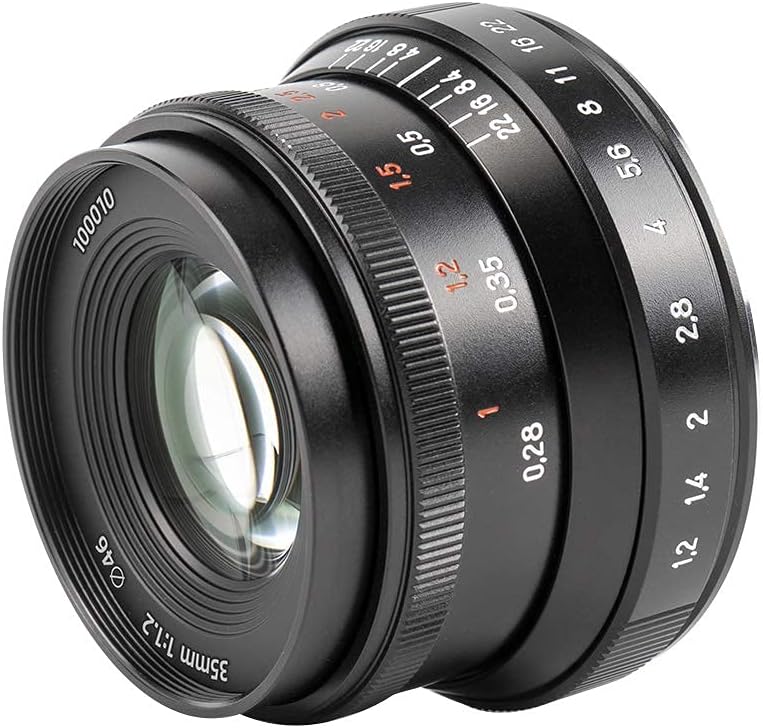 7artisans 35mm f1.2 Mark II APS-C Obiettivo a focale fissa con apertura più grande adatto per fotocamere mirrorless compatte Canon per Eos-M1 Eos-M2 Eos-M3 M5 M6 M10 M100 M50 : Amazon.it: Elettronica 7artisans 35mm f1.2 Mark II APS-C Obiettivo a focale fissa con apertura più grande adatto per fotocamere mirrorless compatte Canon per Eos-M1 Eos-M2 Eos-M3 M5 M6 M10 M100 M50 : Amazon.it: Elettronica