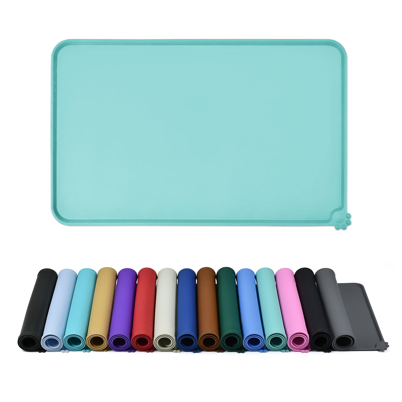 Reopet Silicone Dog Cat Bowl Mat Non-Stick Food Pad Water Cushion Waterproof - Multiple Colors, Sizes & Purposes