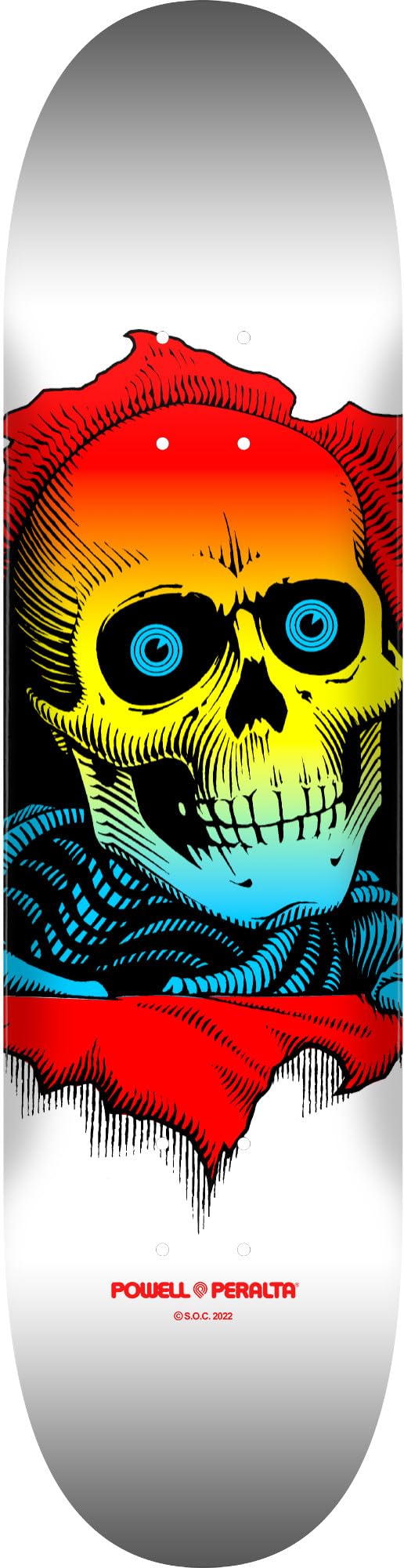 Powell Peralta Ripper Planche de skateboard Jaune délavé/blanc, 20,3 x 79,9 cm