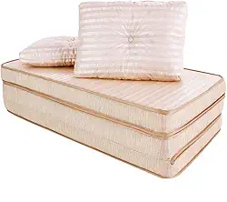 Puff Colchonete Dobrável/Sofa 3 em 1 + Travesseiro Casal BF Colchões