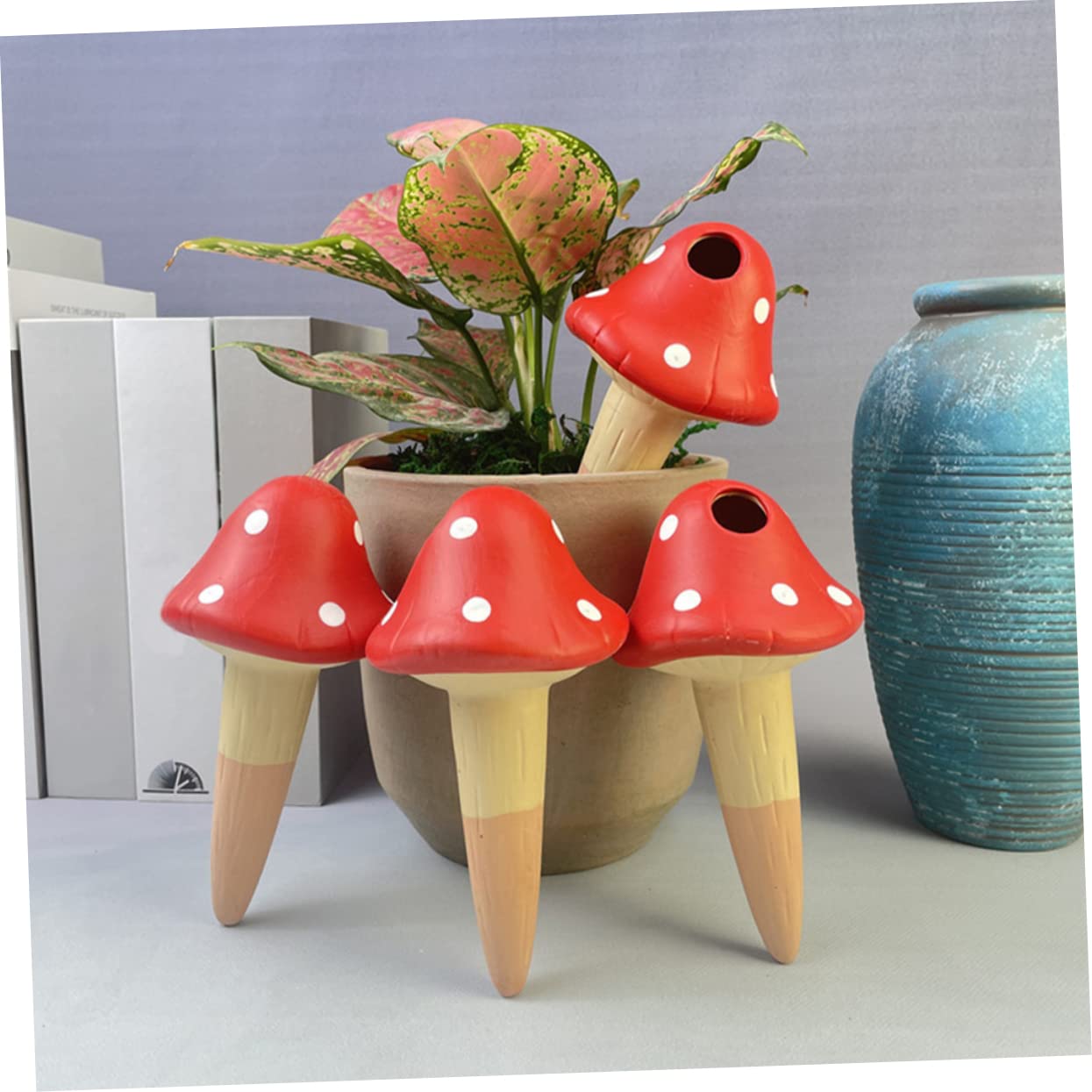 TOYANDONA 2 Ensembles Dispositif D'Arrosage Automatique Piquets Plante Auto-Arrosage Globes D'Arrosage Automatique Jardin Arrosage Automatique Pointes Forme 4 pièces * 2