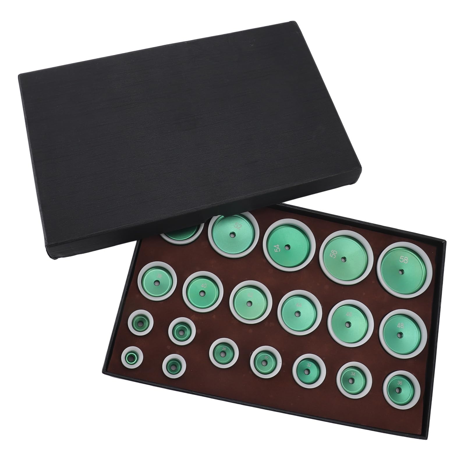 Naroote Kit de Troqueles de Prensa de Reloj Duradero de 20 Piezas para Reparación y Mantenimiento de Relojes Hecho de Metal y ABS 20-58mm