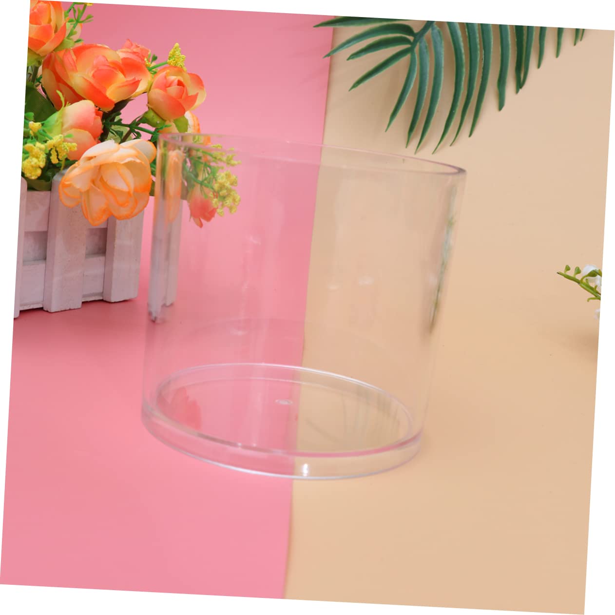 KONTONTY Toothpick Clear Jar with Lid Storage Boxes for Organizing Smooth Storage Container Make up Storatge Organizer Cotton Swab Bottle for Home