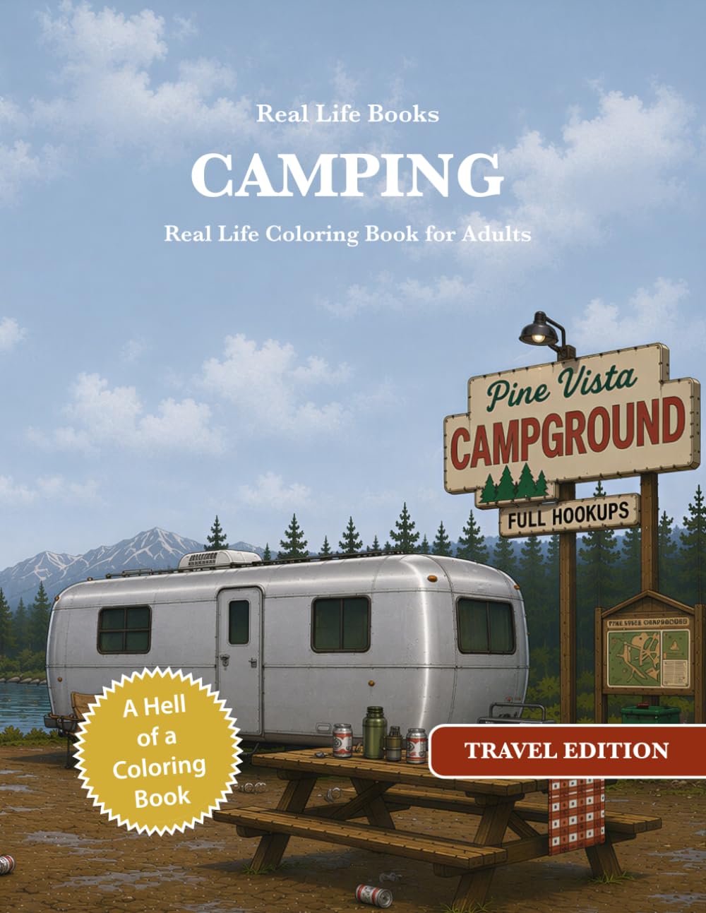 CAMPING: Real Life Coloring Book for Adults (Real Life Travel Edition)