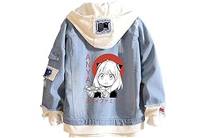 SPYxFAMILY Anya Forger Yor Cosplay Denim Jacket Anime Hoodie