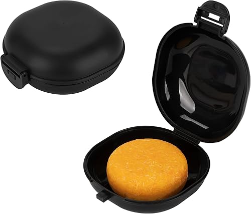 ReignSword Paquete de 2 fundas de jabón de viaje, contenedor portátil de jabón de viaje, estuche de soporte pequeño, bandeja hermética para jabón