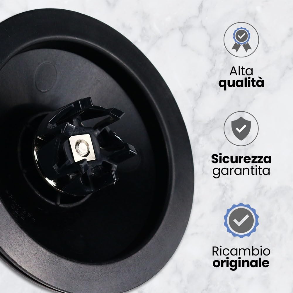 Tappo Base Frullatore Hamilton Beach Con Guarnizione – Ricambio Generico Nero - Foto 2