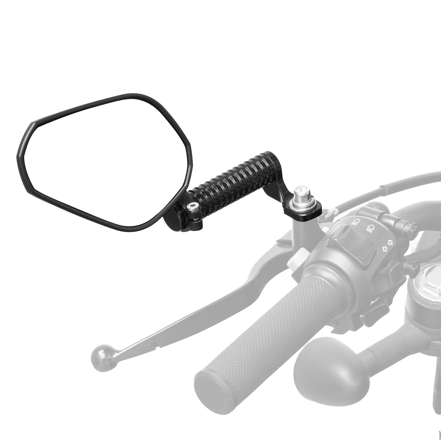 KEMIMOTO E9 Rétroviseurs Moto Homologués avec Extension CNC, Rétroviseur Universel M10, Compatibles avec les Cruisers et les Motos Route
