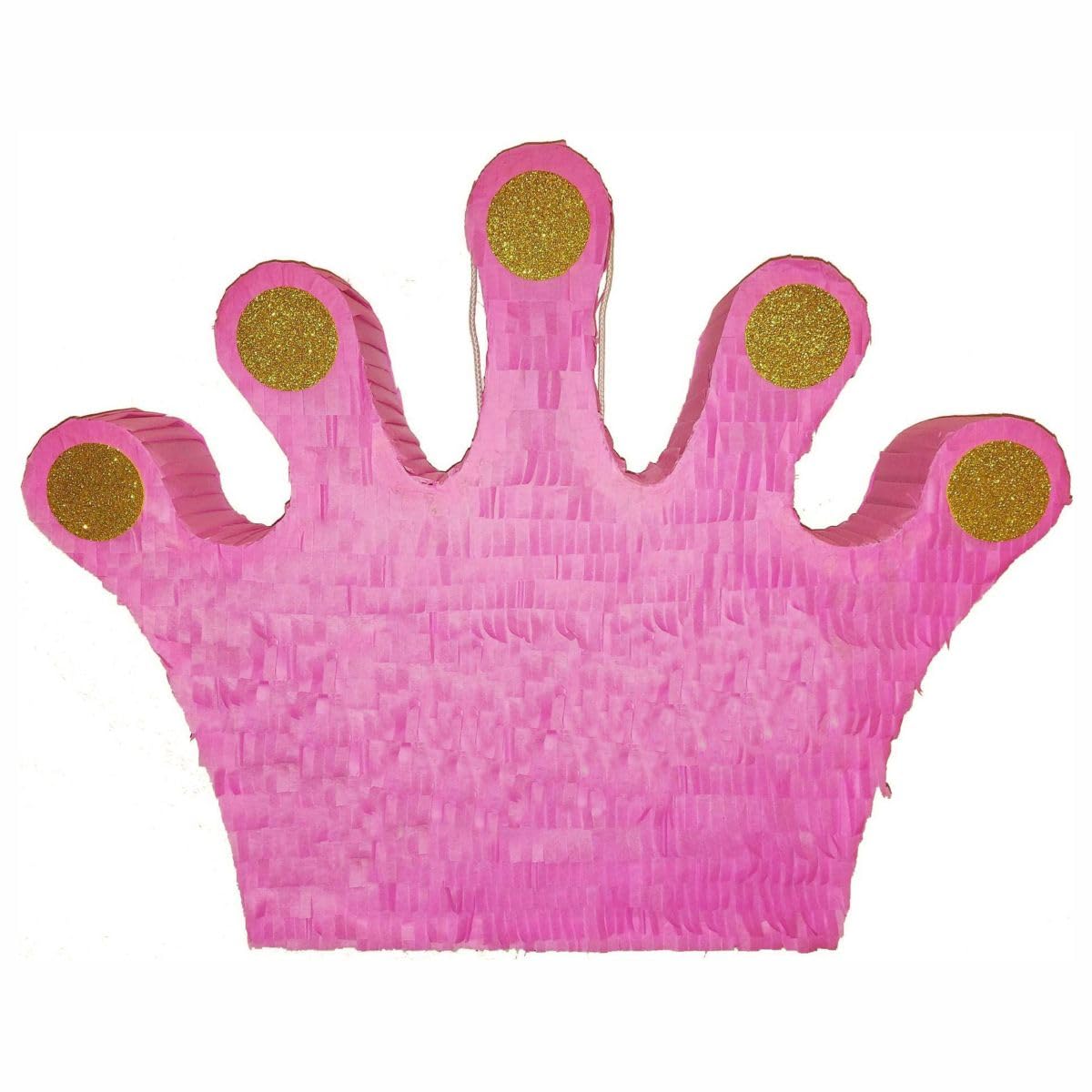 Piñata cumpleaños infantil hecha a mano de (Corona)) (Grande 65x50x10 Centímetros)