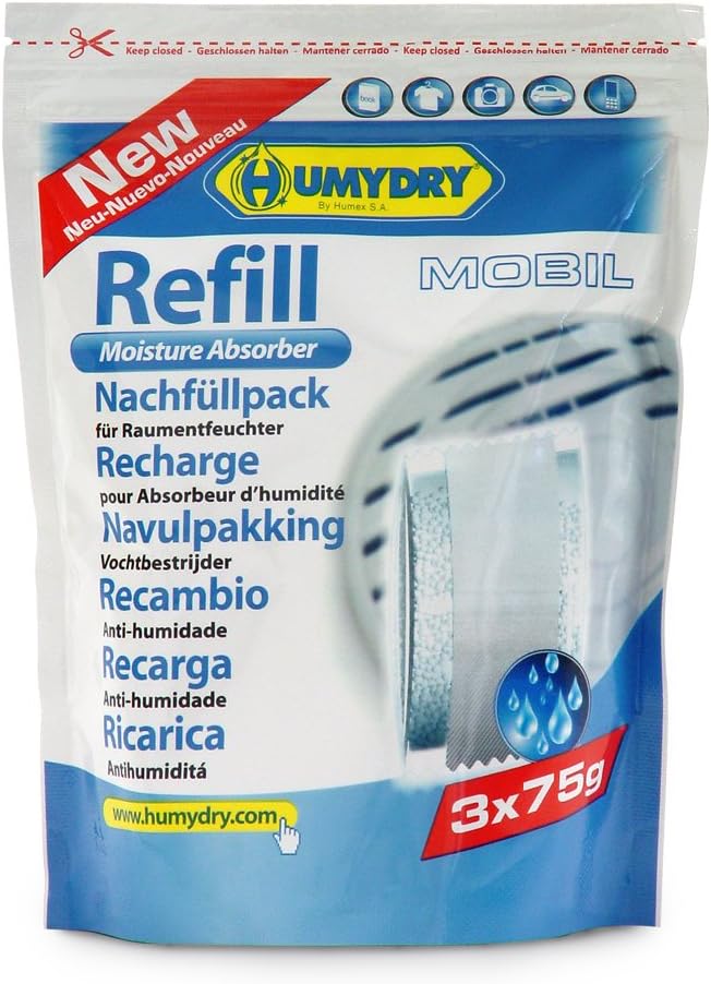 USA94301C12 Mobil Unscented Moisture Absorber Refill, 2.6-Ounce, 3-Pack