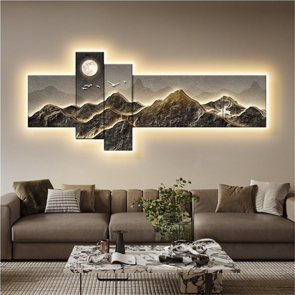 Amazon.com: ZAIHW Irregular Rectangle Pattern LED Light Wall Art