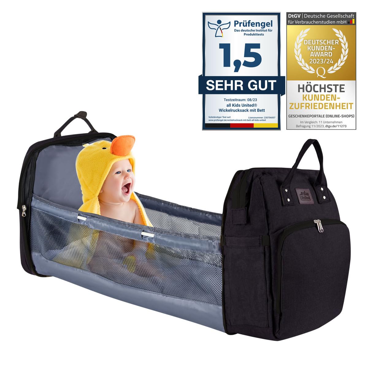 Bolso Cambiador Para Bebé Tonyeee - Capacidad 25-37L, Ampliable, Con Correa Para Cochecito Y Compartimentos Organizados, Color Negro