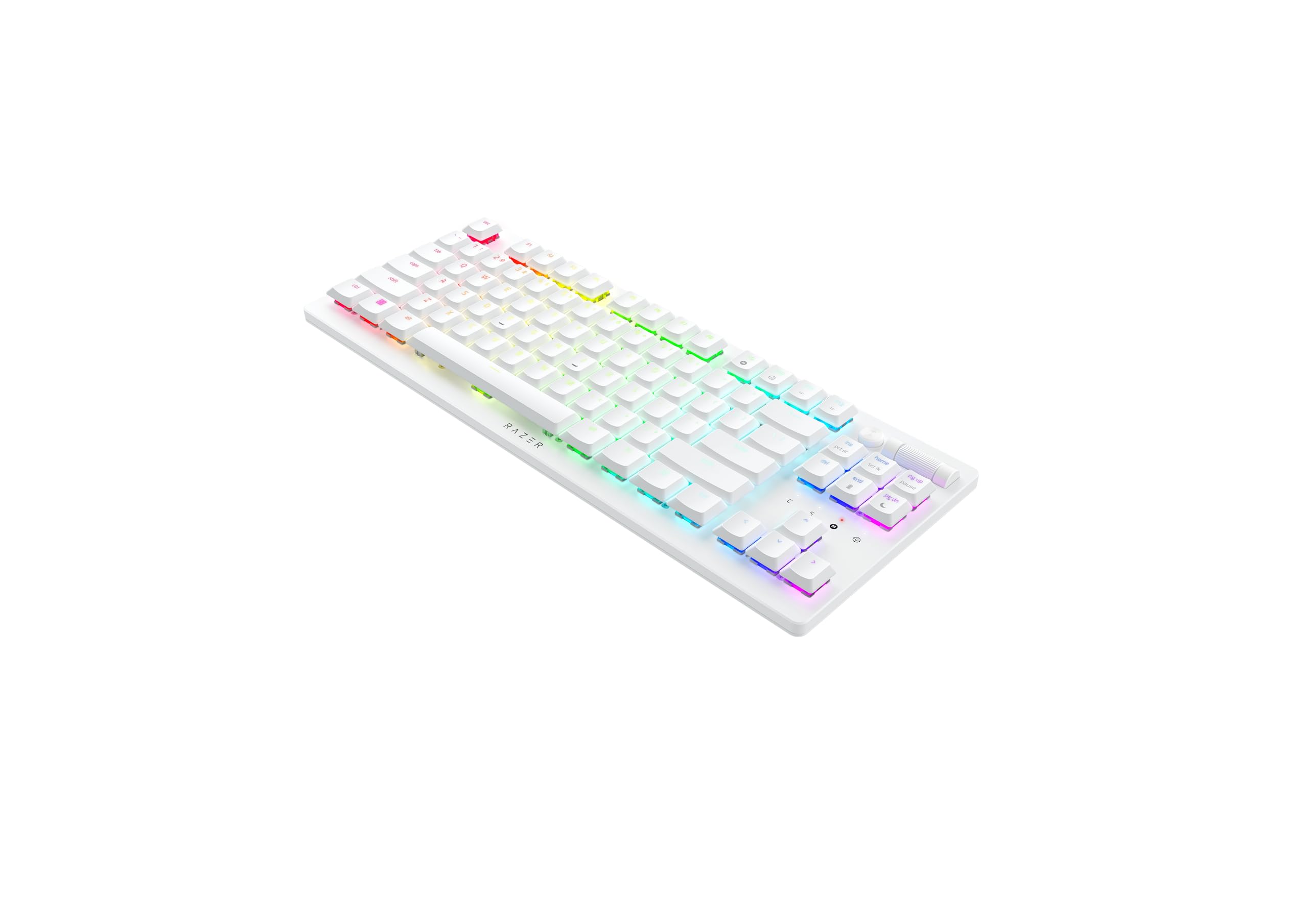Razer DeathStalker V2 Pro Tenkeyless (Switches Rouges) - Clavier Gamer Optique sans-Fil à Profil Bas (Switches Optiques Linéaires et Silencieux, sans-Fil HyperSpeed, Bluetooth) Clavier US | Blanc
