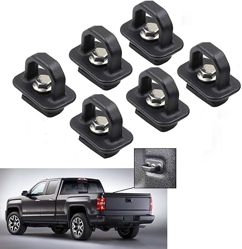 Miniatura 8 de Anclajes de amarre, 4 piezas, anclaje de pared lateral para caja de camioneta para Chevy SilveradoGMC Sierra 07-22, Chevy ColoradoGMC Canyon DZ97903