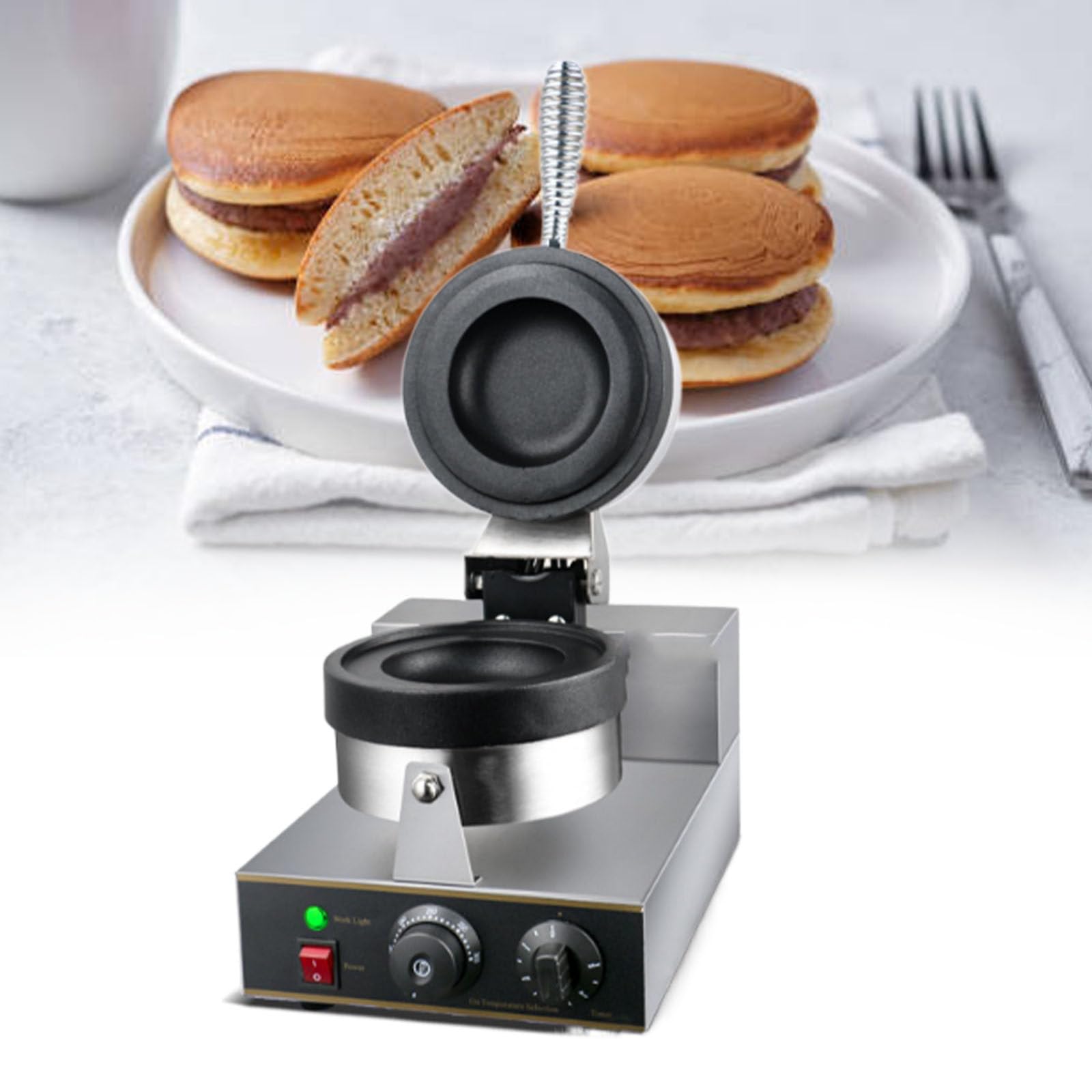 Elektryczna gofrownica do burgerów Lody Panini Donut Donut Pan Machine Elektryczna podgrzewacz do krapfenów Lody Brioche Burger Maker