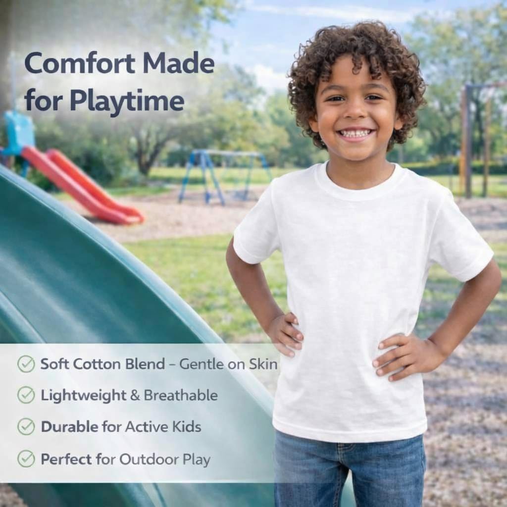 Confezione da 12 magliette in cotone per bambini, all'ingrosso unisex per bambini, confezioni di magliette leggere per ragazzi e ragazze