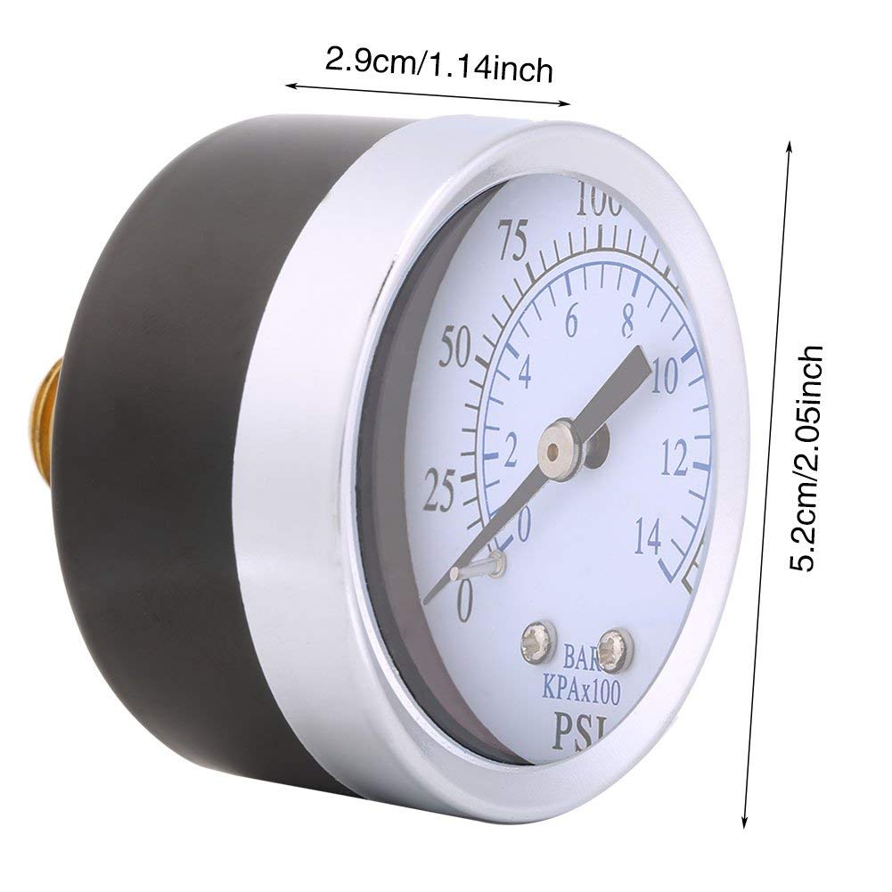 Mini Öldruckmanometer 0-20 Bar / 0-300 Psi - Tragbares Manometer Für Luft & Kraftstoff