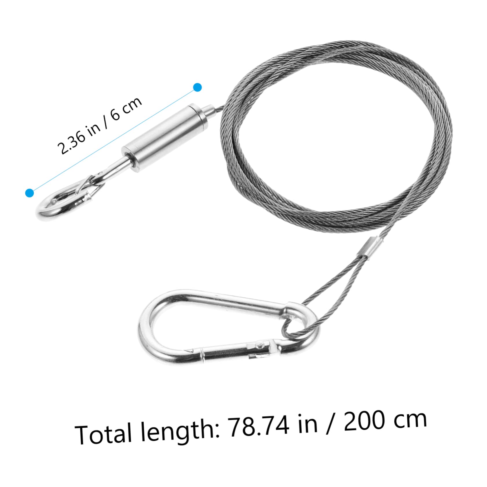 AUTSUPPL 1pc Stainless Steel Wire Rope Hanging Lamp Cord for Light Fixture Galvanized Wire Rope