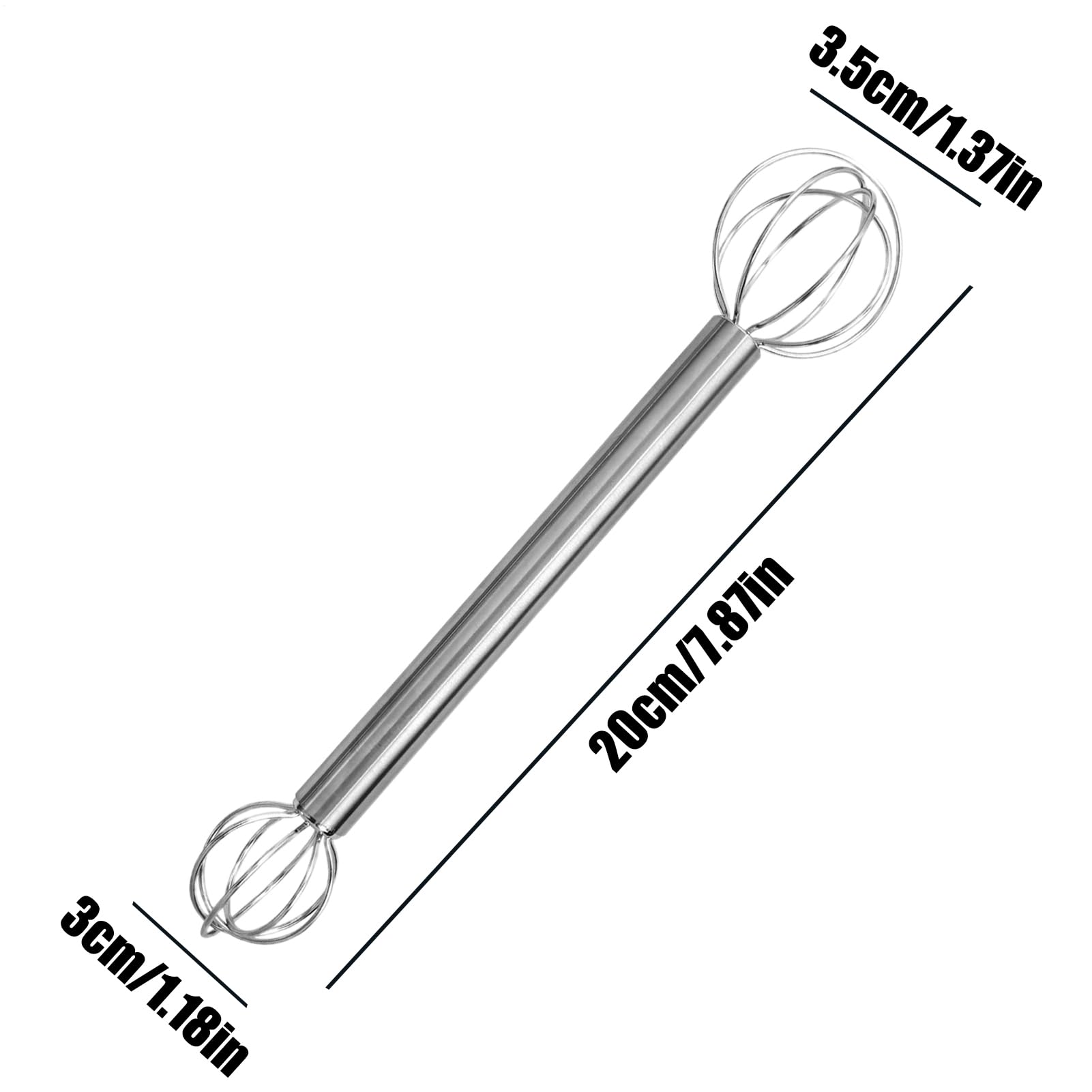 Edelstahl-Schneebesen, manueller -Stößel aus Edelstahl, japanischer Mixer in Lebensmittelqualität, für Eierteige, Saucen, Suppe, Rühren, Kochen, Backen, Cocktailbar, Küche, Zuhause, Salat