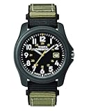 Men's Expedition Camper Nylon/Leather Strap Watch