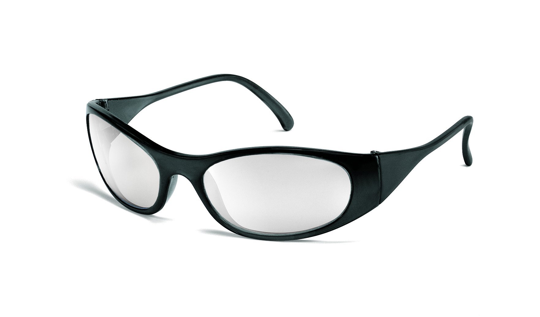 MCR Safety F2119 Frostbite 2 Dual Focal Points Safety Glasses with Frosted Black Frame and Indoor/Outdoor Clear Mirror Lens, 1 Pair
