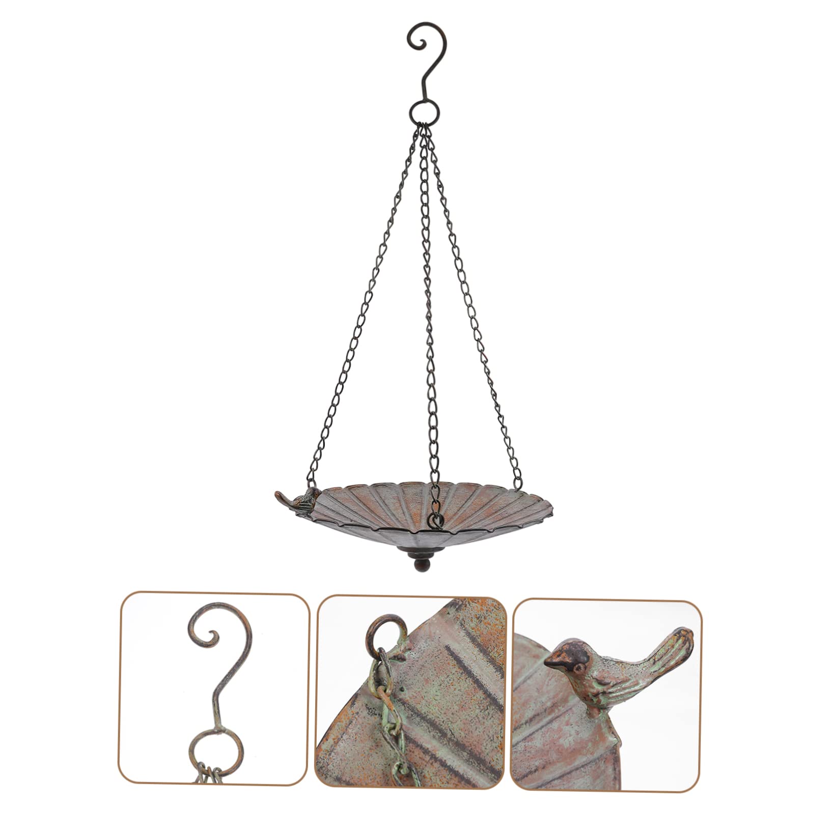1stück Eisen Kunst Retro Vogel Futterspender Hängendes Futterhäuschen Für Kleine Vögel Garten Dekoration Langlebig Und Für Kanarienvögel Und Papageien
