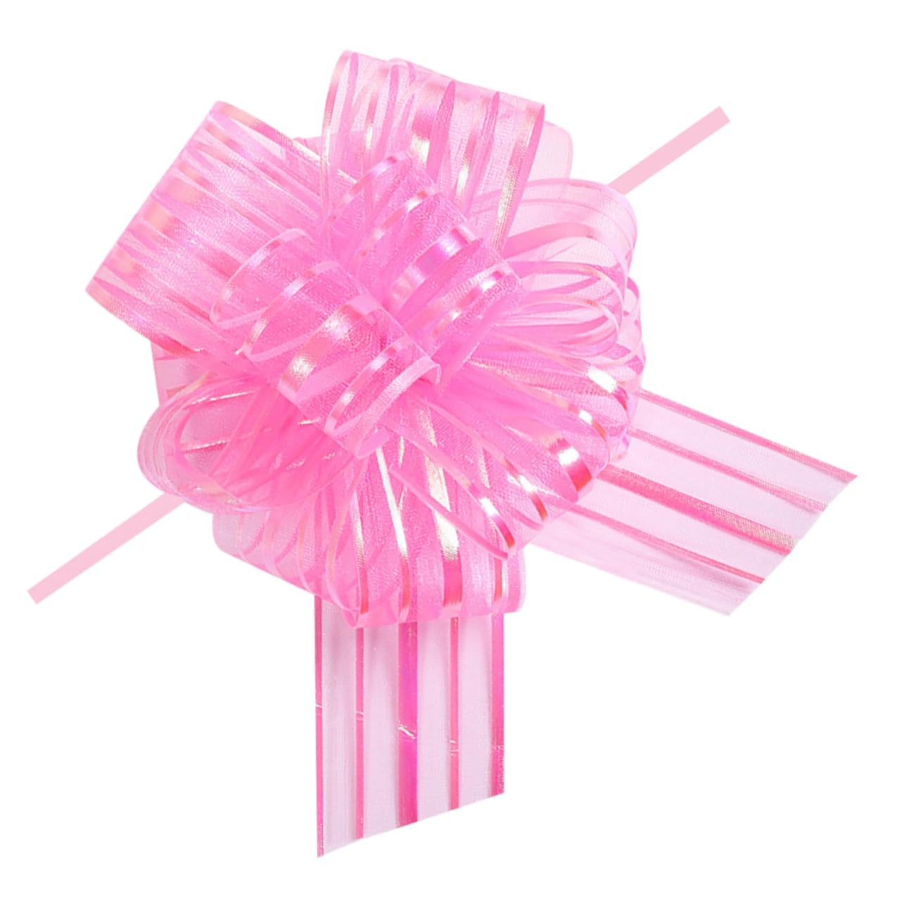 FOMIYES 36 Piezas Tirar Lazos para de Navidad del árbol de Navidad Lazo de Organza moños navideños bombonera de Boda decoración de Lazos de Boda Rosa