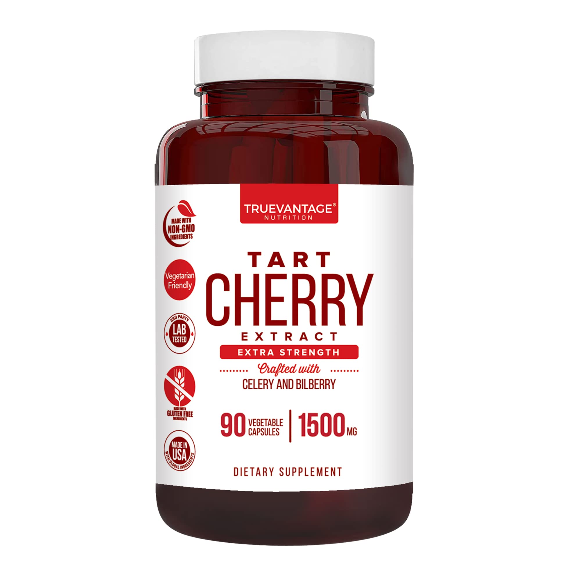 Tart Cherry Extract 1500mg Plus Celery Seed and Bilberry Extract Anti