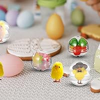 Vista 2 de GLEAVI 120 cápsulas de plástico transparente de 1.1 pulgadas, envases de juguete redondos vacíos para máquina expendedora, mini bolas transparentes