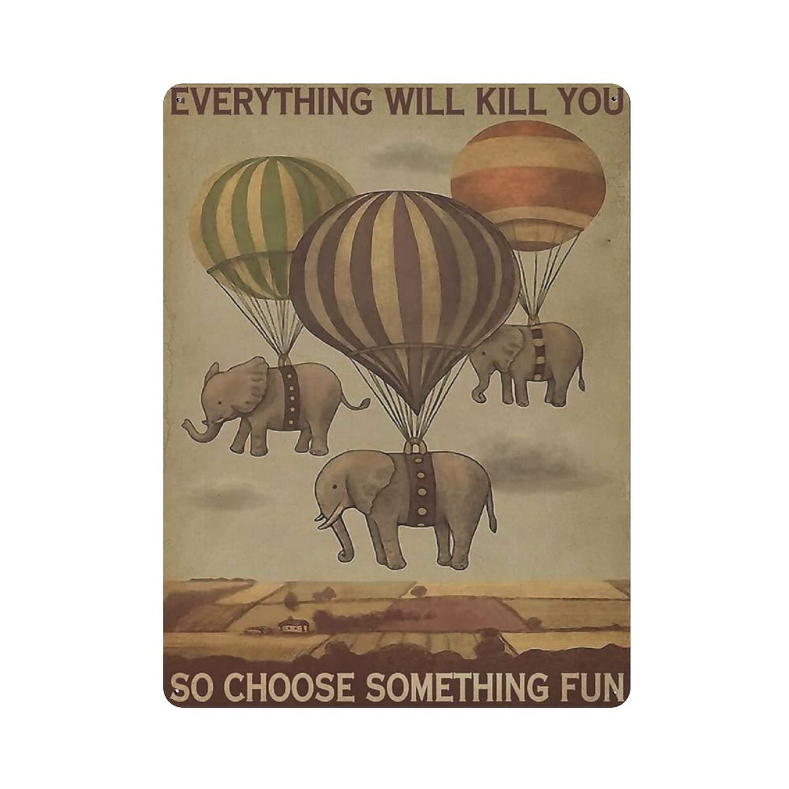 rayprint And She Lived Happily Ever After Vintage Poster Metal Tin Signs Wall Decor Bar Club Funny Kitchen Retro Parlor Garage Gifts for Mom Dad, 12x16 inches