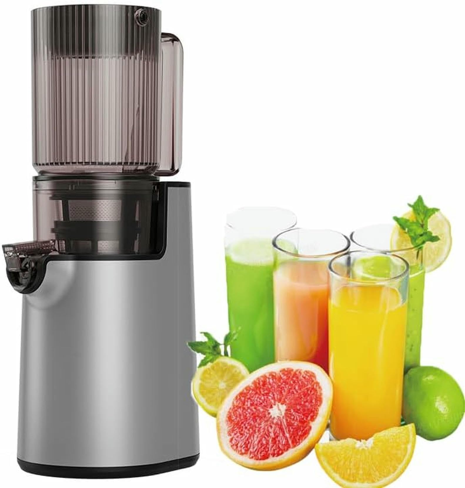 Presse à froid 1,5 L avec large canal d'alimentation de 115 mm en acier inoxydable