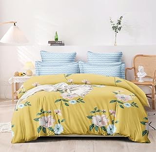 Super Premium Quilt Cover Single Bed with Zipper Blanket Cover/rajai Cover/Comforter Cover/Duvet Cover King Size Glace Cotton Warm Stuff (King Size Dohars) 60x90 Inches RE- 15-picture-30