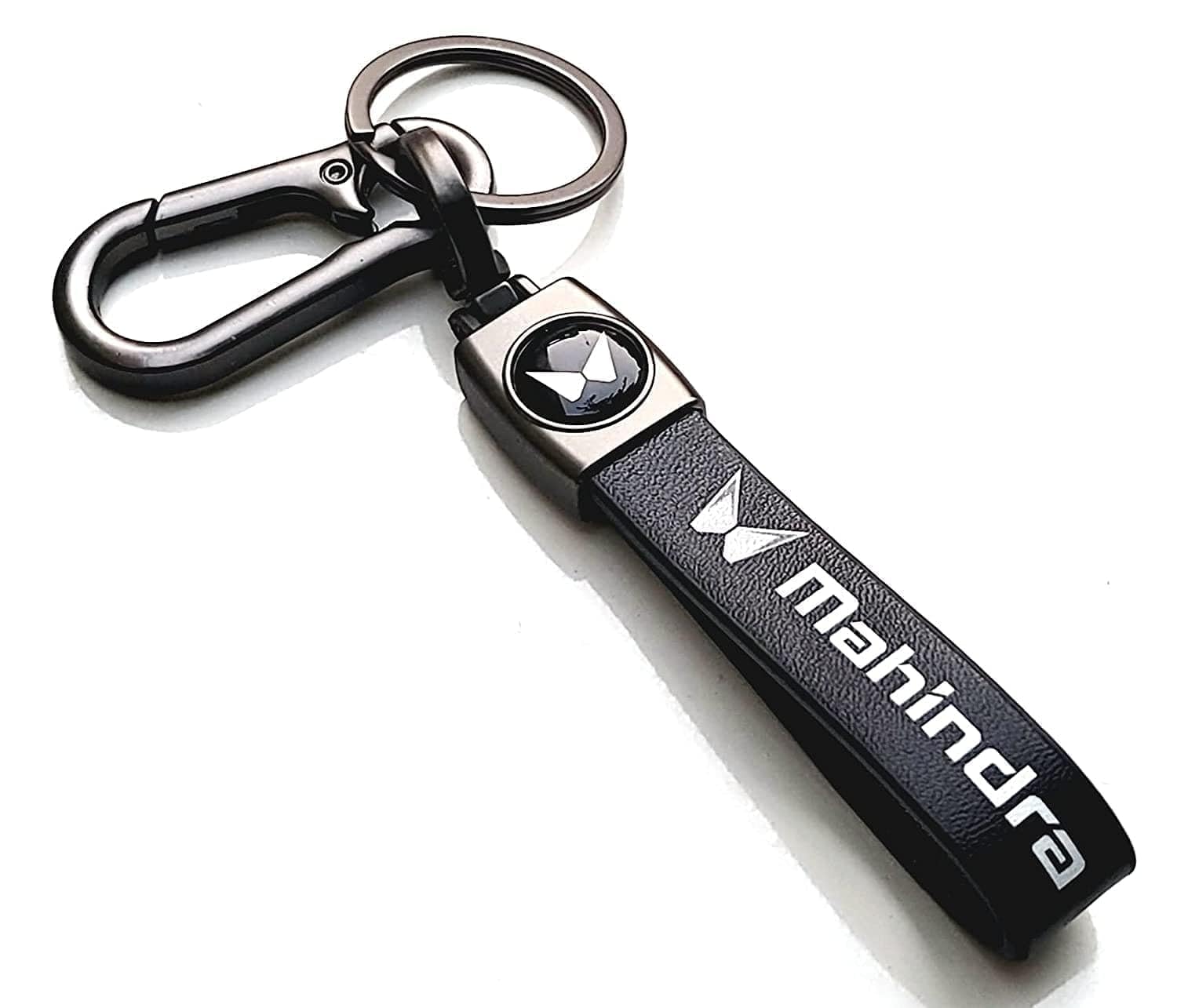 YaaNatural Catchy Premium Leather & Key Cover With Hook Keychain Compatible Mahindra Unique Stylish Look For Men Women Bike Car Keyring New Logo Thar/Xuv700/Bolero/Scorpio, Black-image-23