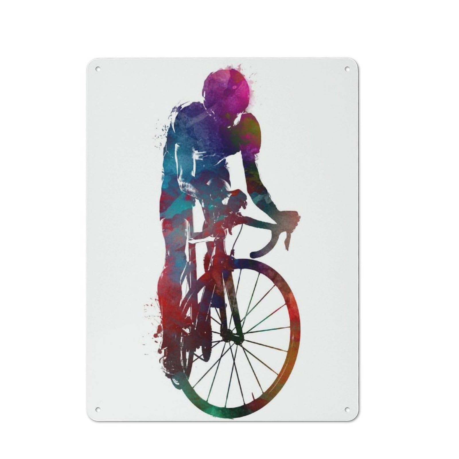 Junmoney Cycling Cycling Sport Tin Wall Plaque 40X30cm With For Bar Or Restaurant, Suited To Bar Decor Enthusiasts
