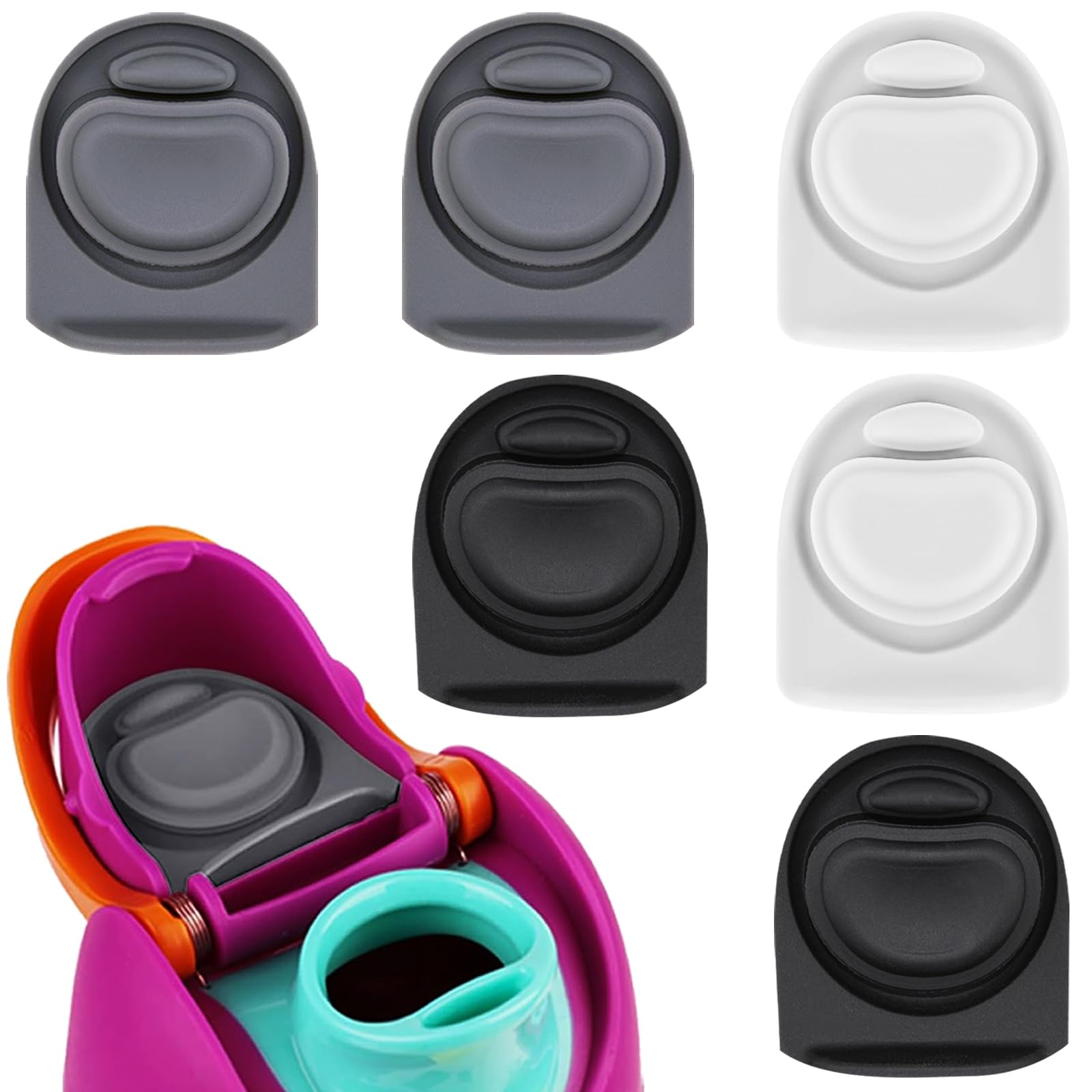 Frokolla 6pcs Replacement Seal Stopper Compatible with Owala FreeSip 16/19/24/32/40oz,Water Bottle Top Lid Gasket for Owala Sealing Bottle Cap Mouth Stoppers Part Silicone Plug Accessories FR2-A08 — image 1