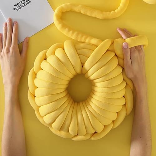 Miniatura 5 de Hilo para tejer con el brazo para hilo grueso, manta tubular gigante para hacer ganchillo, para hacer manualidades, para tejer a mano, nudo