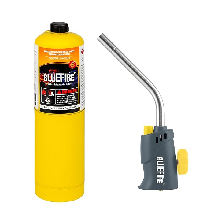 Buy BLUEFIRE Trigger Start Gas Welding Torch Head with MAPP Kit,Extend