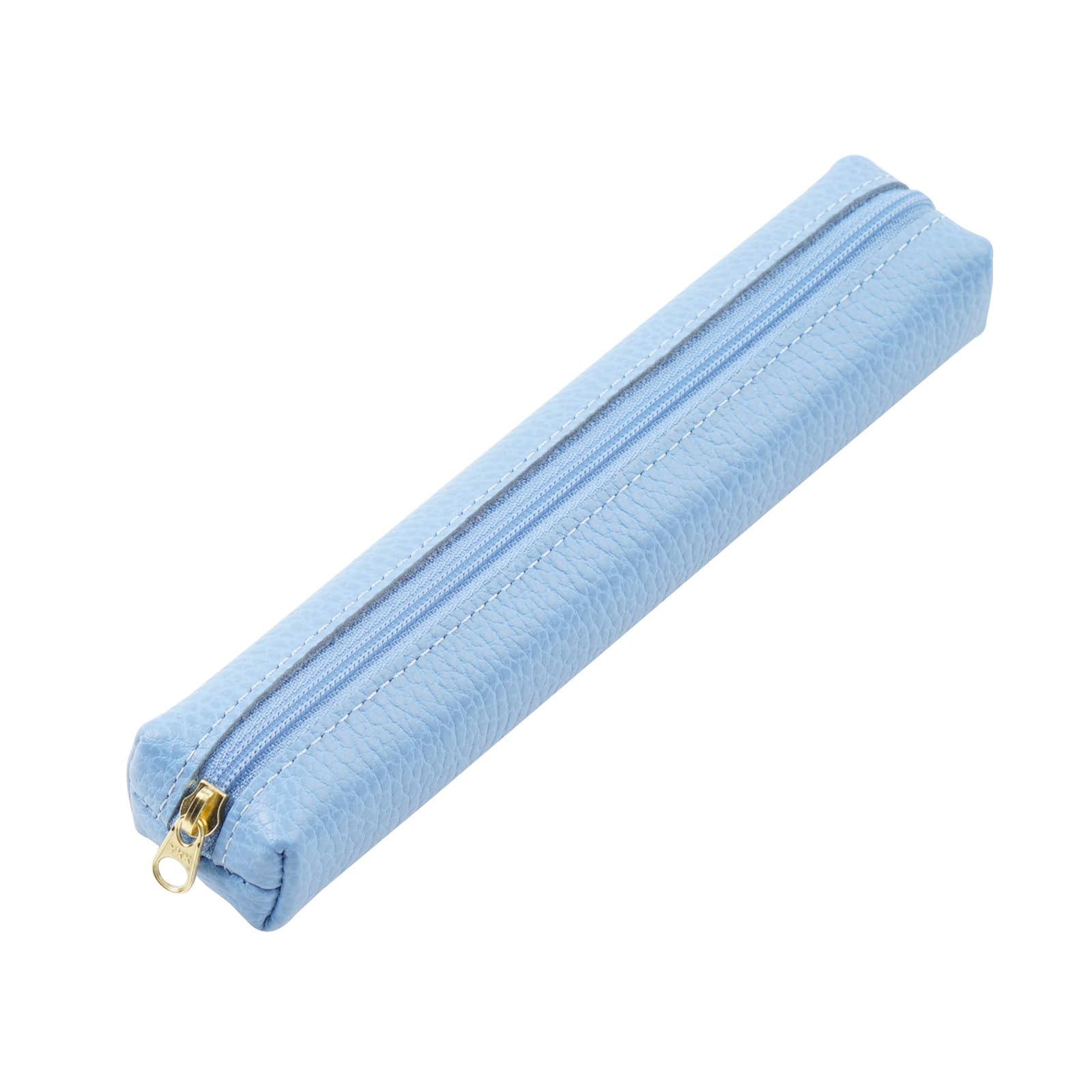 DUMRALBQE Wooden Jewelry Box Leather Pencil Case Pouch Kids Simple for Storage and Organization(Blue)
