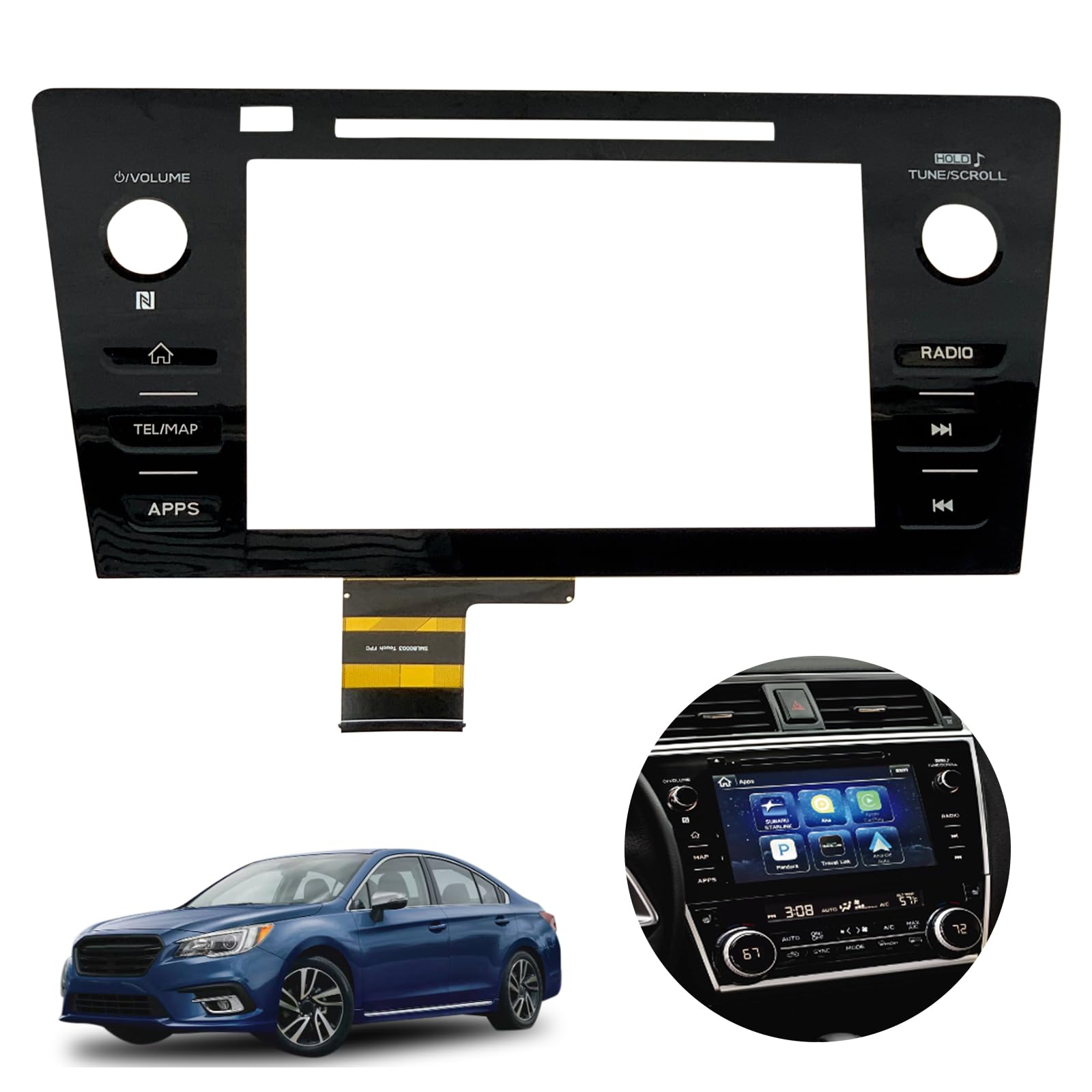 Radio Replacement Touch Screen Digitizer for Subaru Legacy Outback 2018-2019, HK