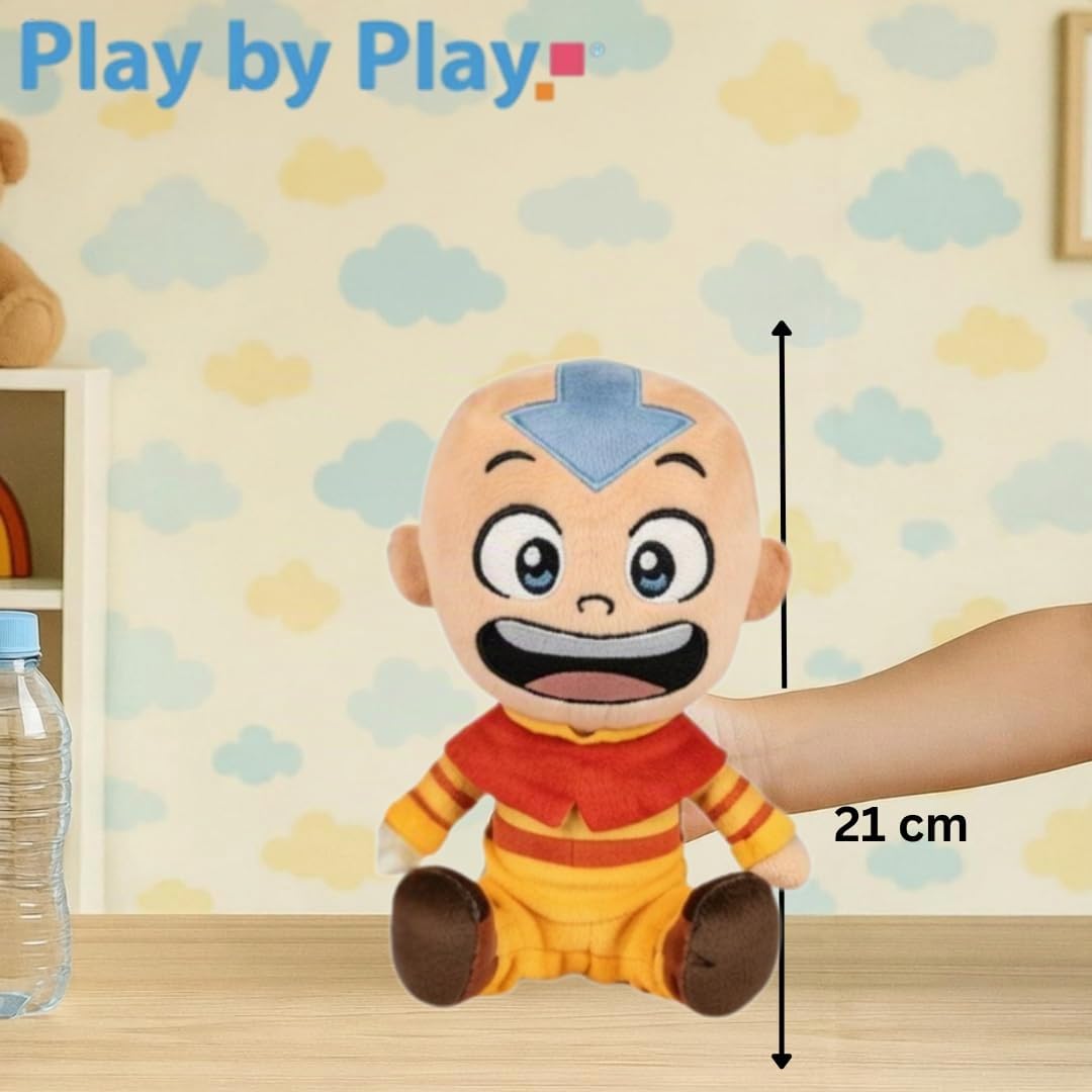 PLAY BY PLAY Avatar: El Señor de los Elementos Peluche Set – Aang, Momo & Appa peluches (21 – 27 cm) – Juguete de peluche suave para fans y coleccionistas – Referencia 760025766
