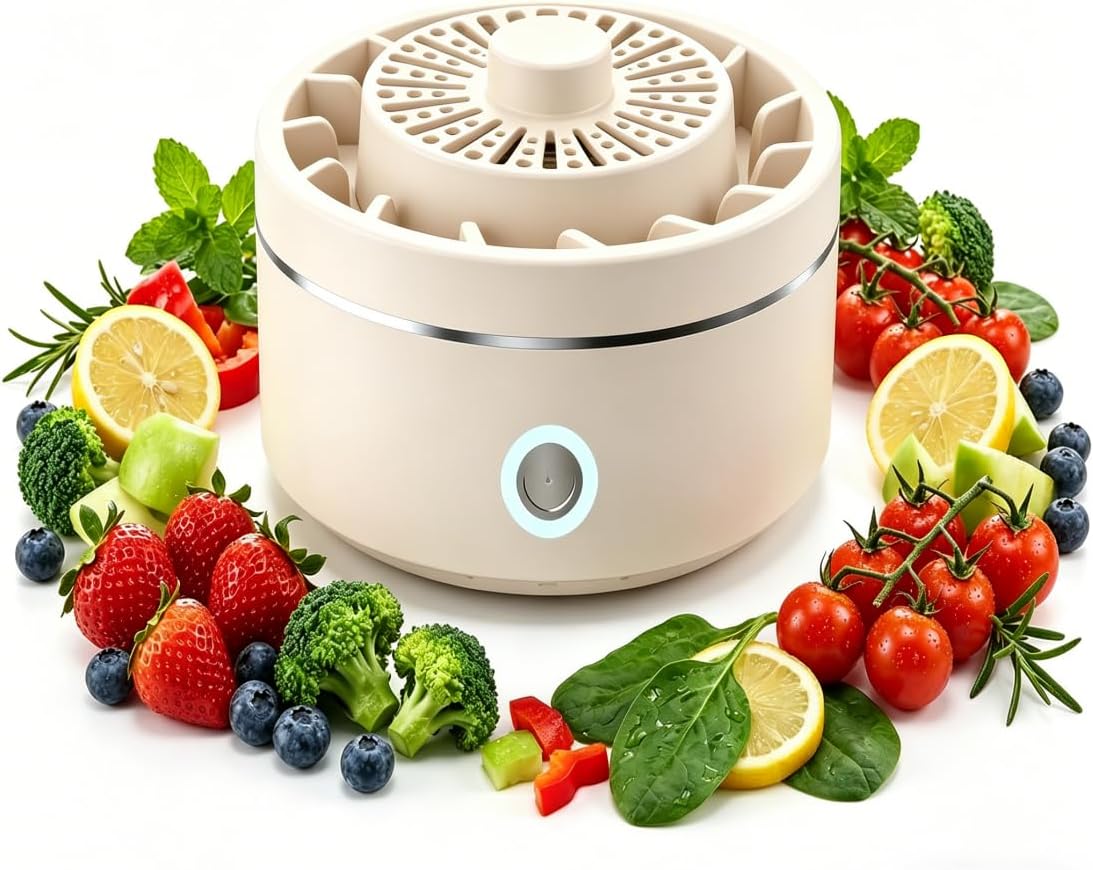 Produce Cleaner Machine, 2026 New Produce Cleaner Device, 5-Min Auto Cleaning, Oh-Ion Food Purifier for Deep Cleaning Surface Residues, Ipx7 Waterproof Cordless Device for Berries & Meat (Blue)