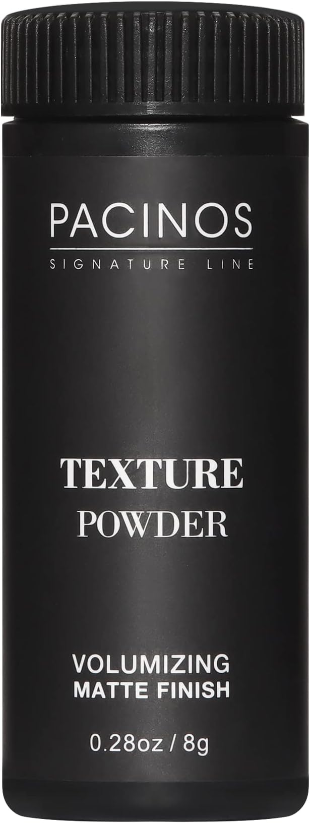 Pacinos Texture Powder - Lightweight Root Lifting Powder with Matte Dry Finish for Texture, Volume & Thickness, Shaker Bottle for Easy Hair Styling, 8 g.
