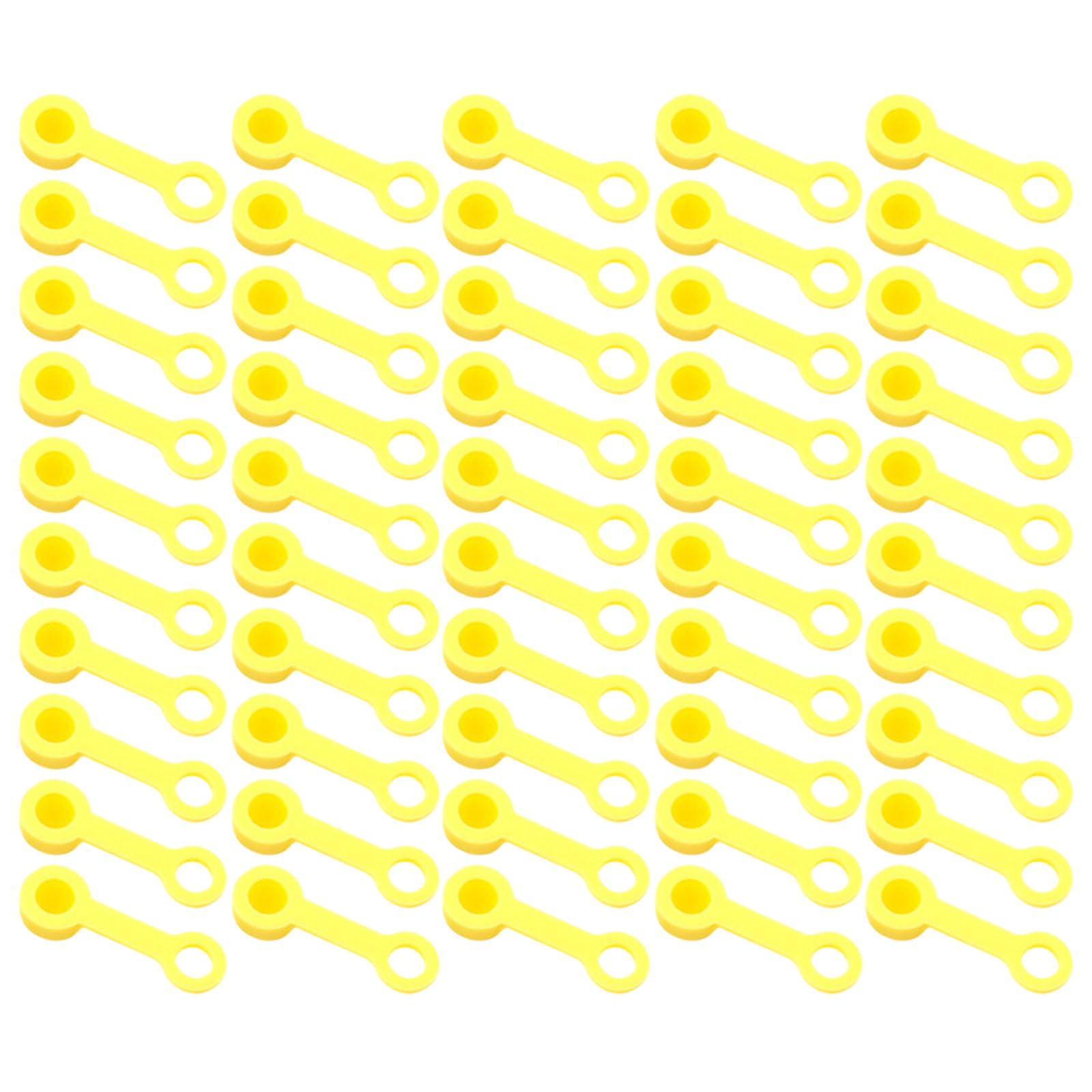 Zayiuki Yellow 50Pcs Bike Brake Bleeder Rubber Caps Brake Bleed Nipple Cover Brake Screw Caps Hydraulic Brake Caliper Nipple Dust Cover