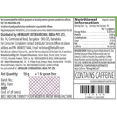 Herbalife Afresh Energy Drink Mix - 50 Gram (Lemon)